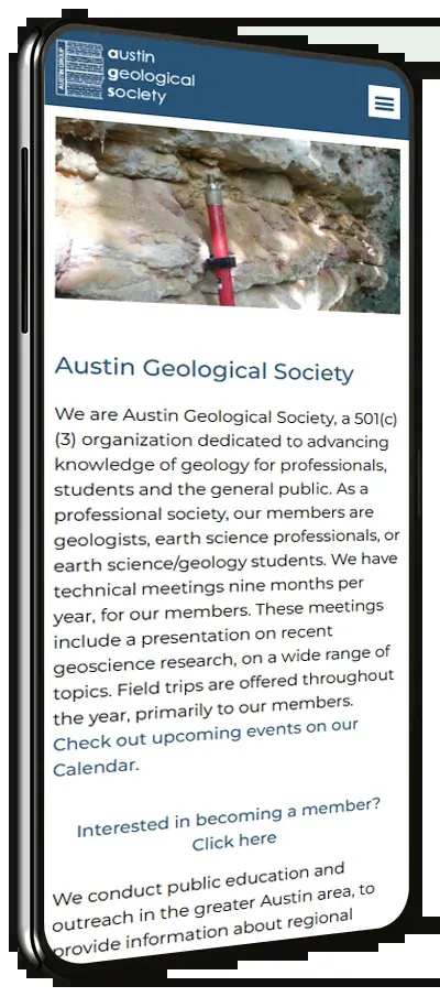 Austin Geological Society mobile site