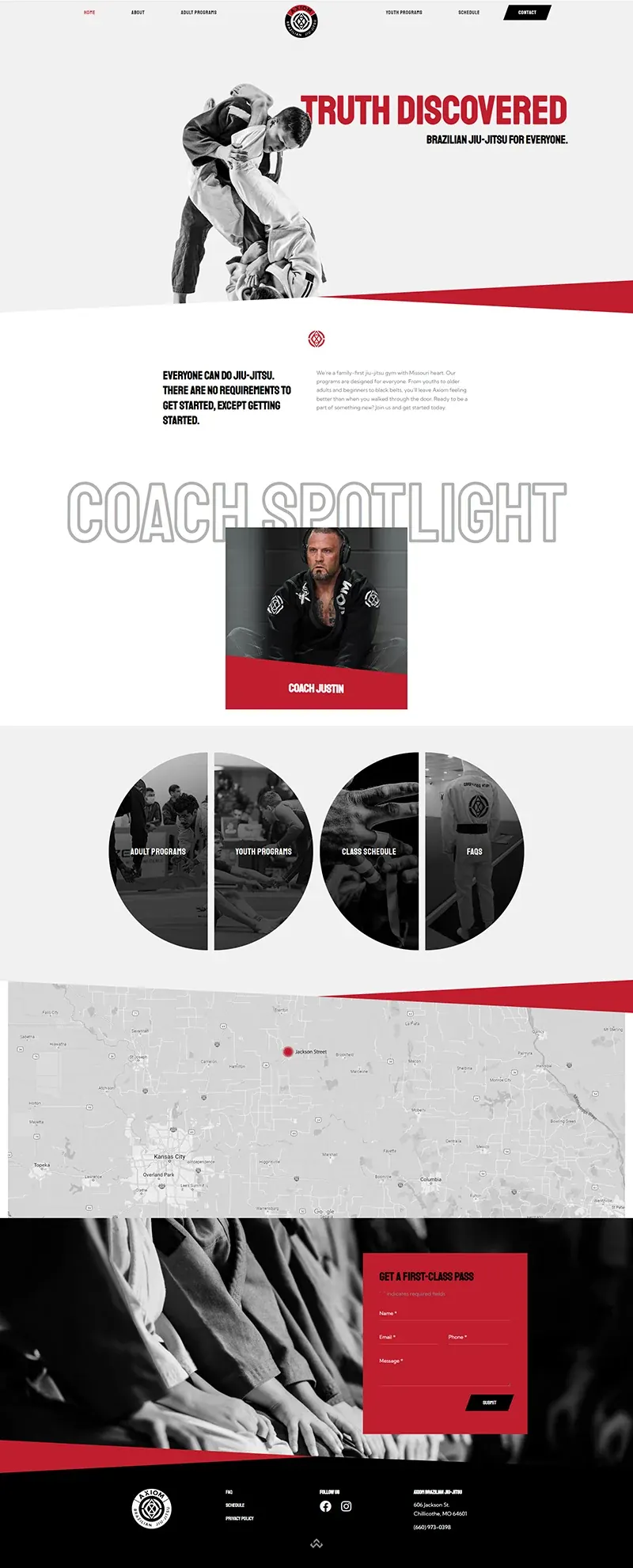 Axiom BJJ website designed and built by Webconsuls