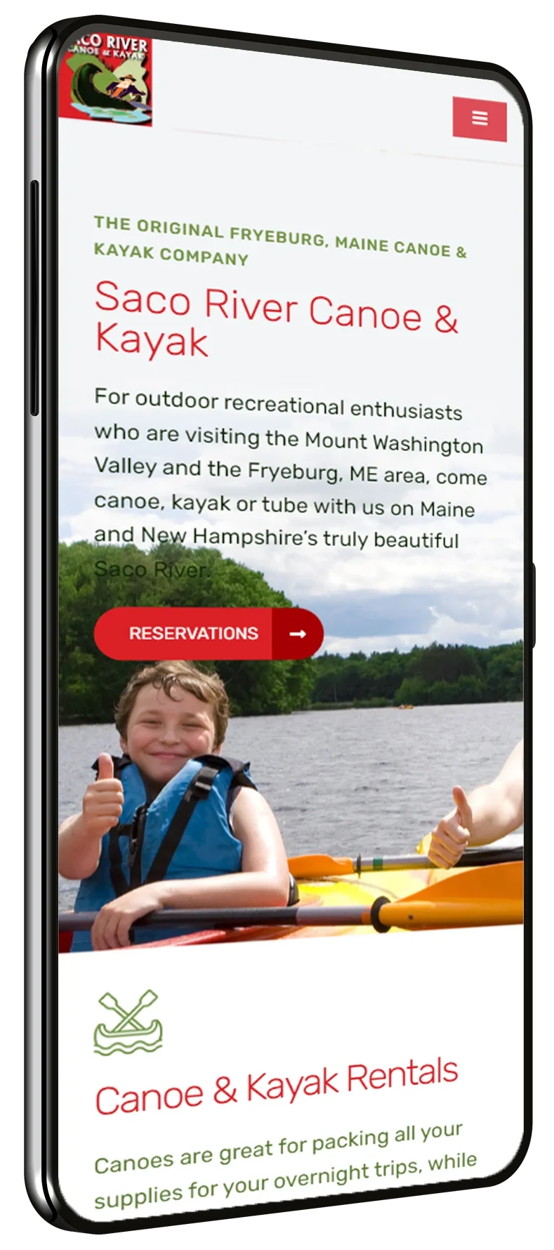 Saco River Canoe & Kayak mobile site