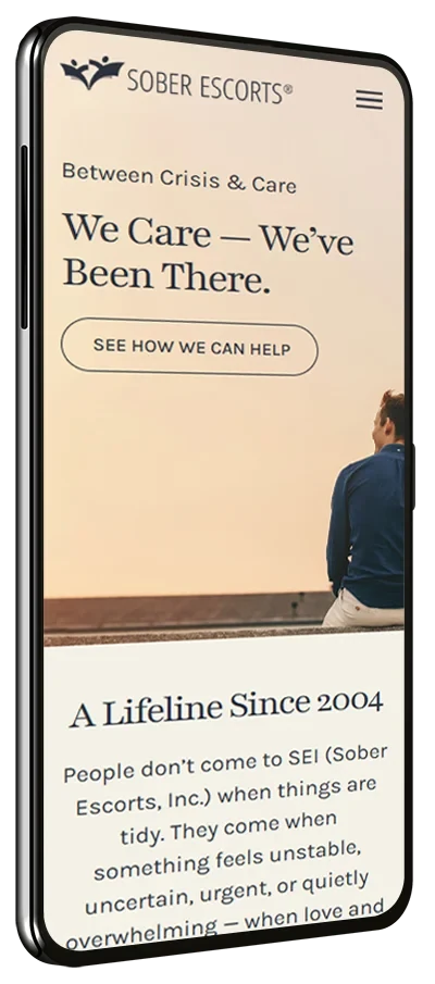 Sober Escorts, Inc. mobile site